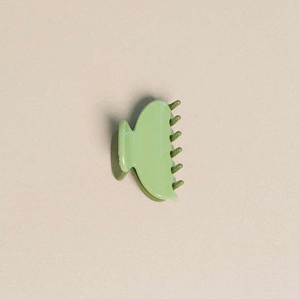 Nat + Noor • Small Hair Claw Clip • Two Tone Pear Green
