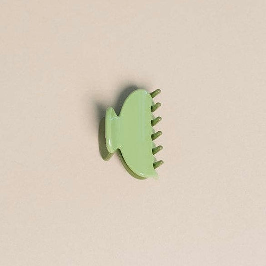 Nat + Noor • Small Hair Claw Clip • Two Tone Pear Green