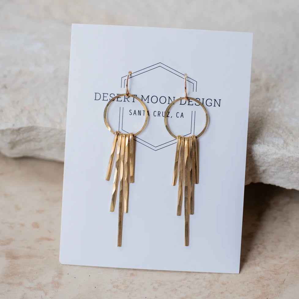 Desert Moon Design • Tarra Dangles Earrings • Brass