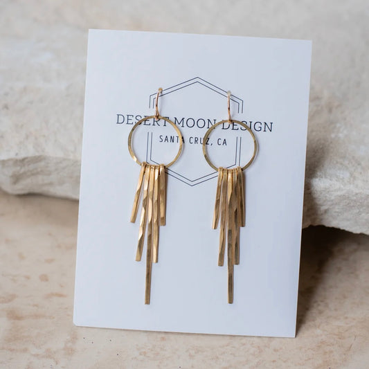 Desert Moon Design • Tarra Dangles Earrings • Brass