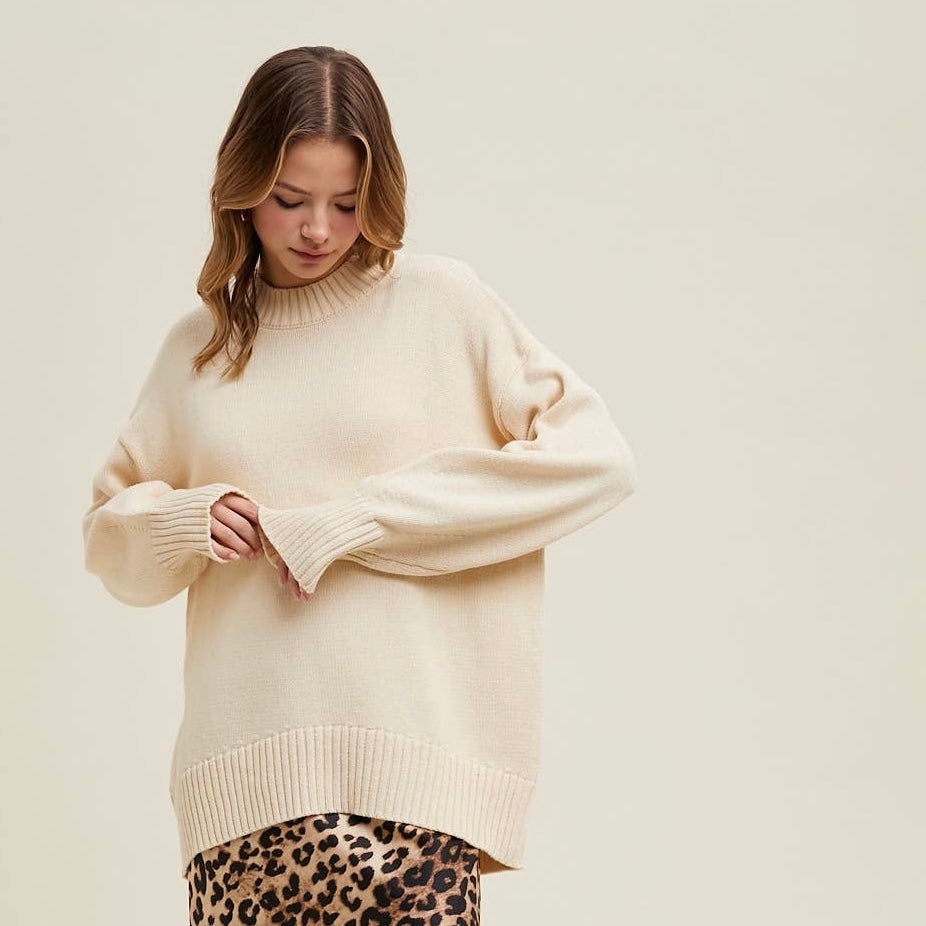 Classic Oversized Sweater • Cream