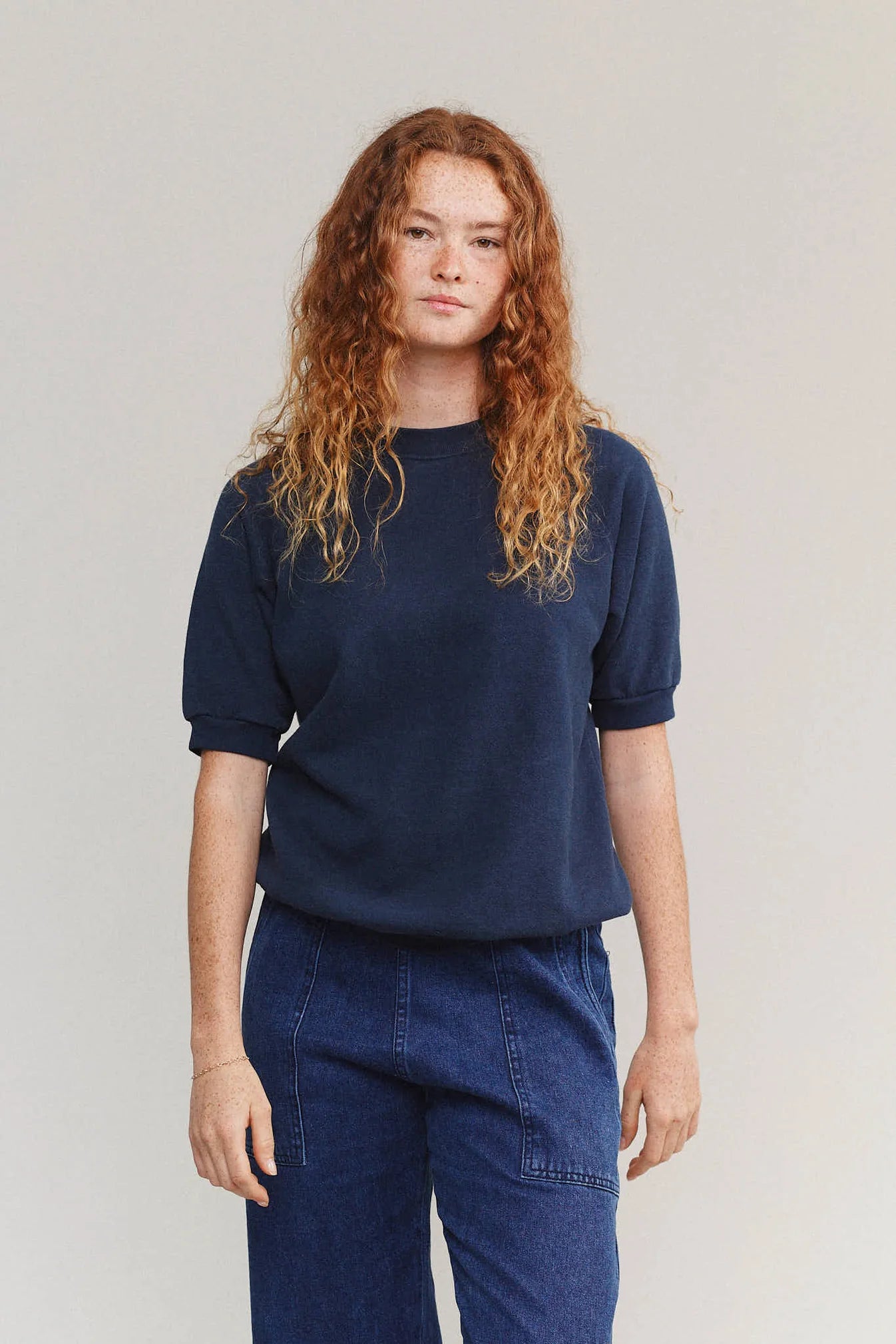 Jungmaven • Short Sleeve Raglan French Terry Fleece Sweatshirt • Burnt Orange