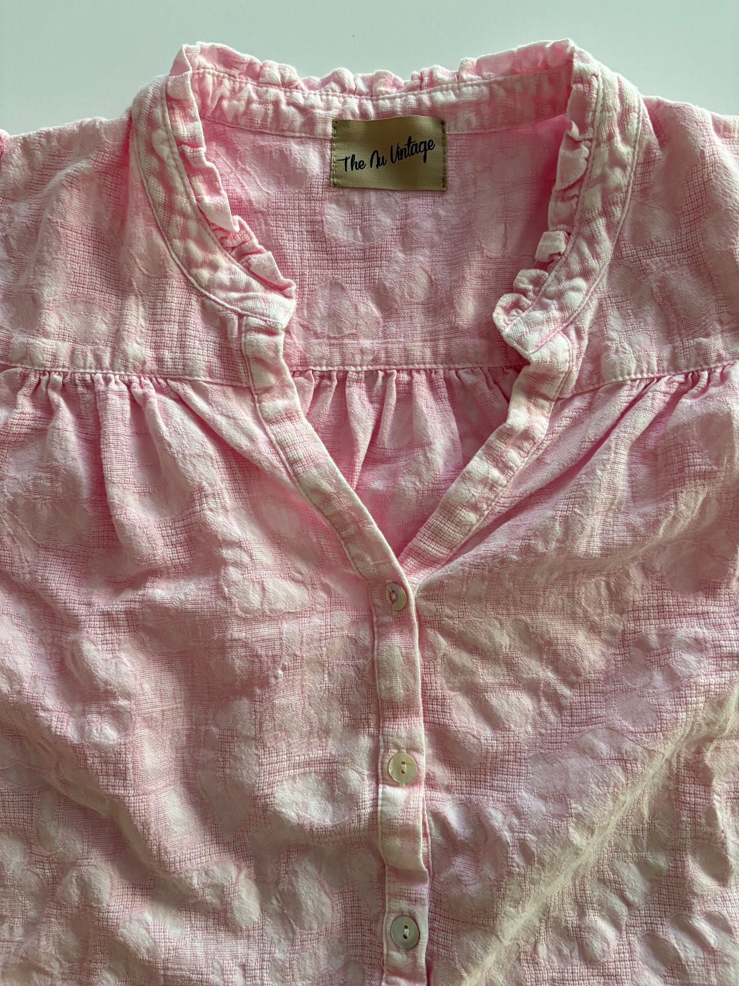 Nu Vintage • Rosé Coast Blouse • Hot Pink