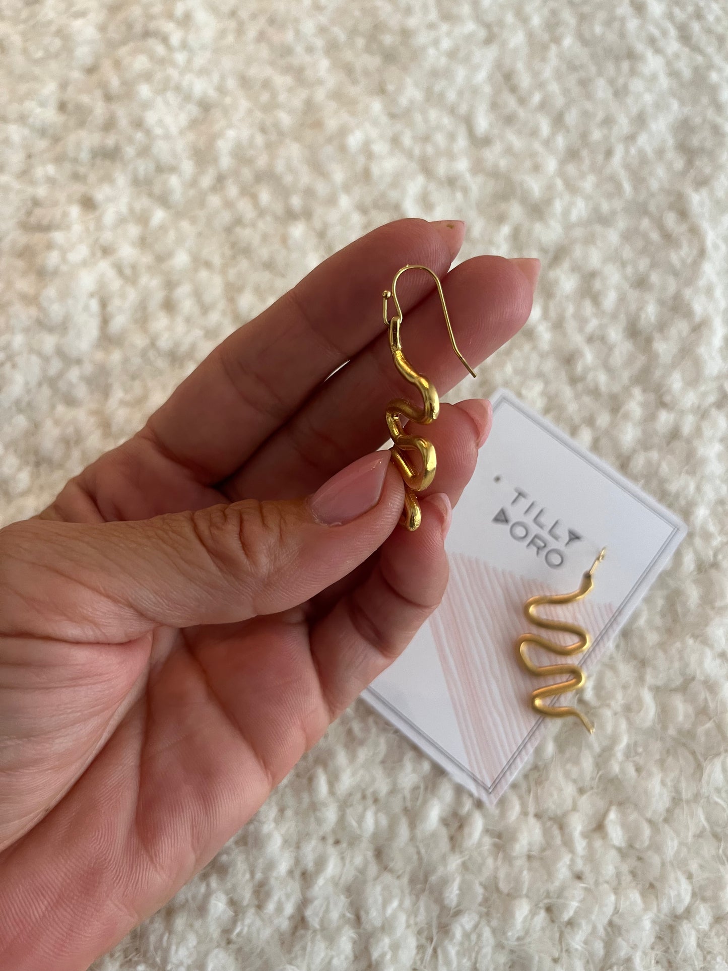 Tilly Doro • Serpent Dangle Earrings • Gold