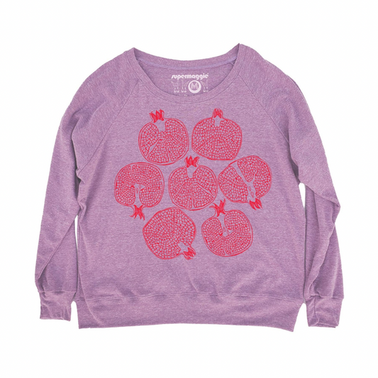Super Maggie • Pia Tri Blend Pullover • Pomegranates • Lilac