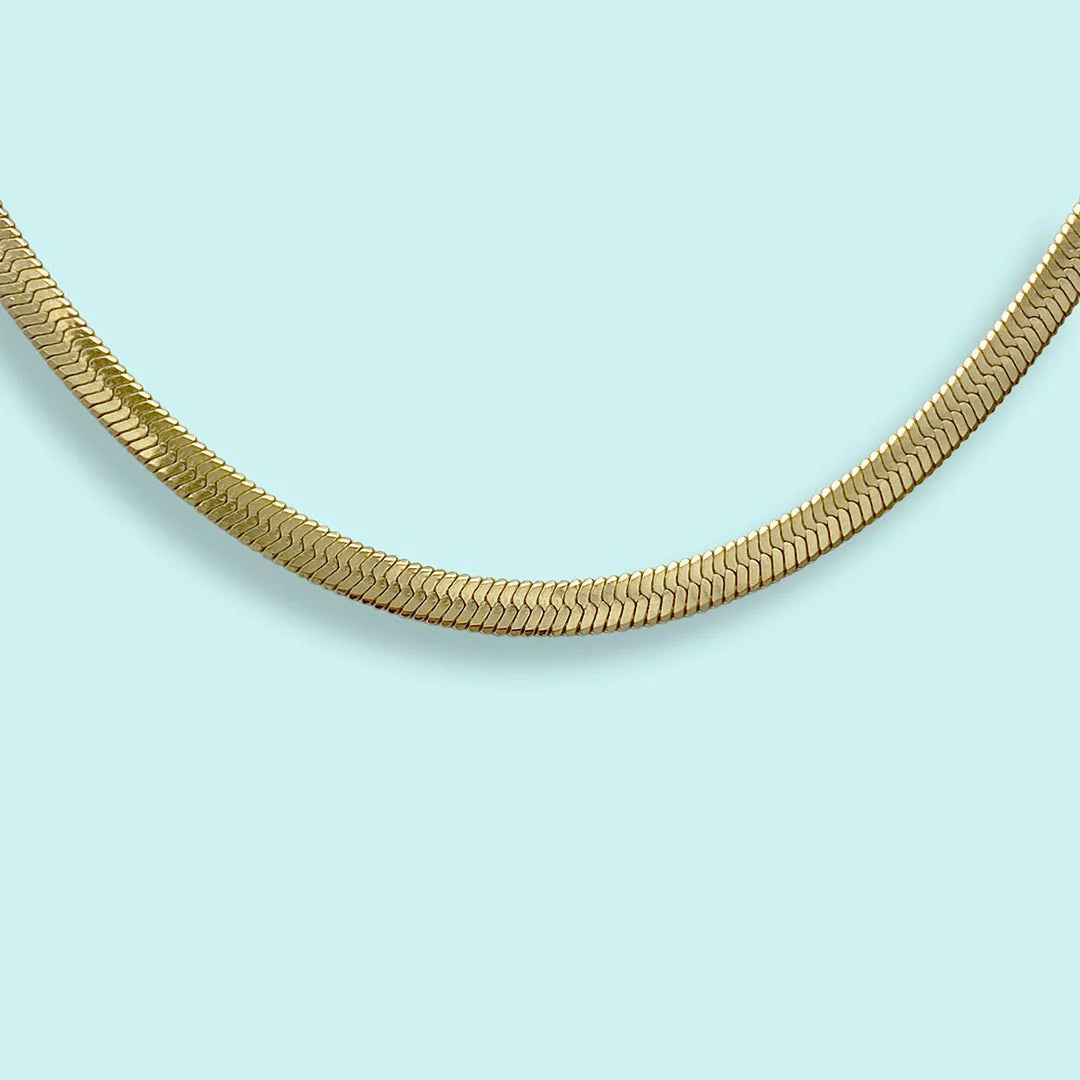 Ornamental Things • Herringbone Chain Necklace • Gold