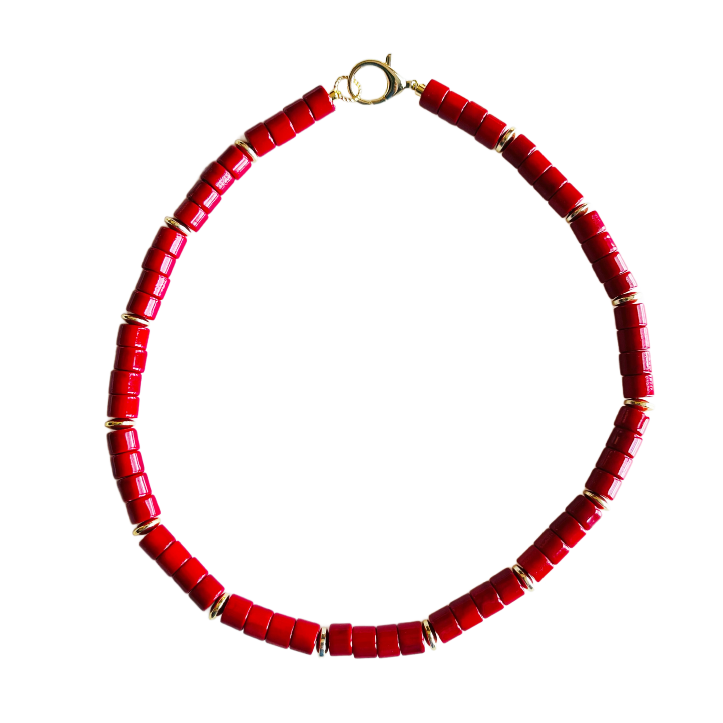 Coral Reef Statement Necklace • Red