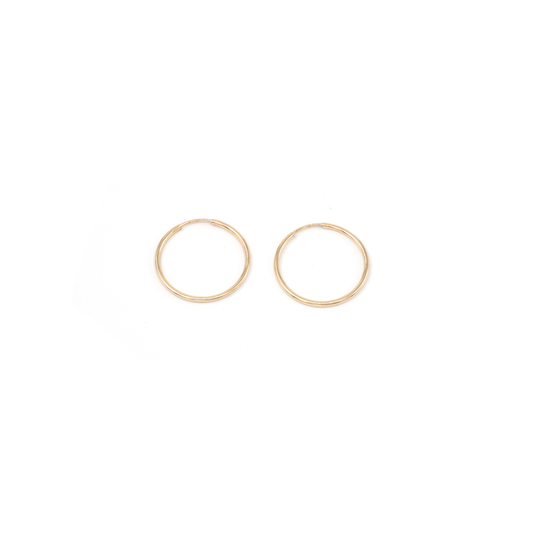 Angela Everyday Seamless Hoops • 14K Gold Fill