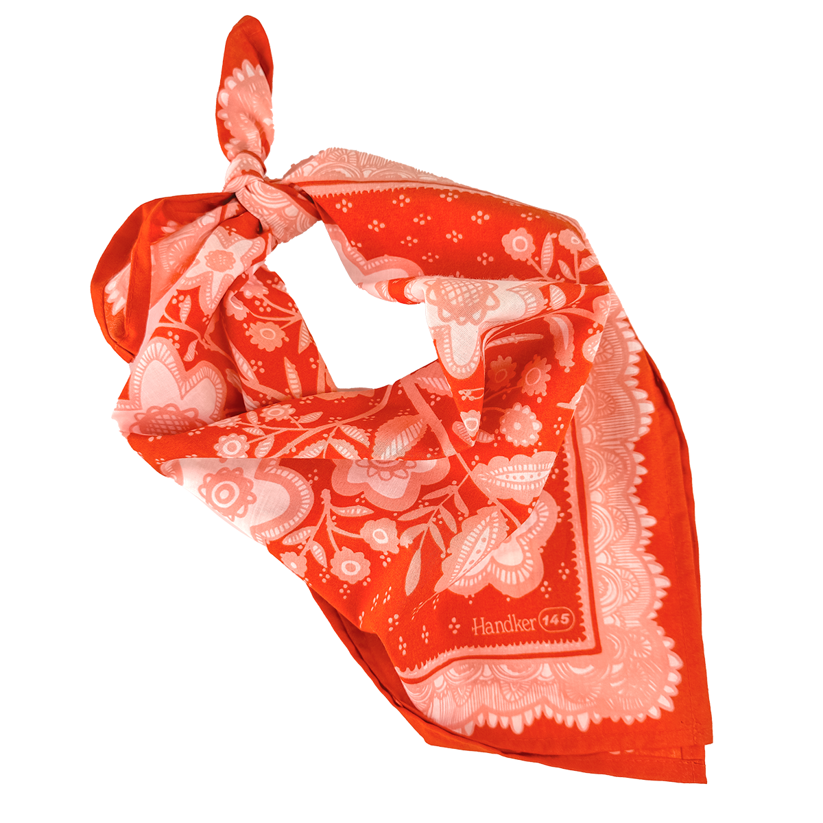 Cotton Bandana Lacey No. 145 Persimmon