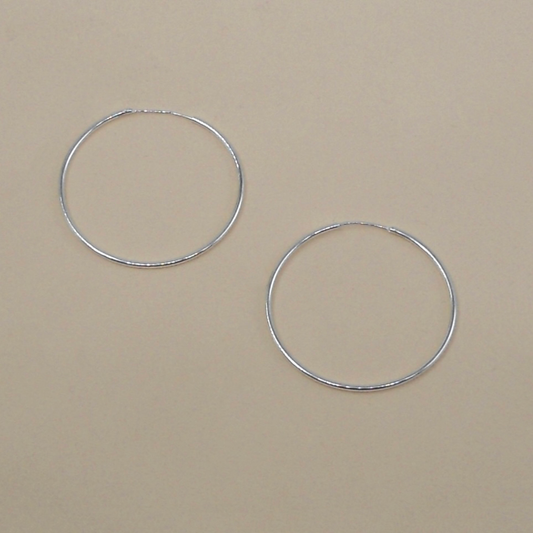 Seamless Everyday Hoops Sterling Silver