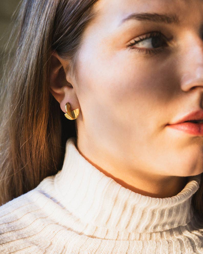 Tilly Doro Eclipse Stud Earrings Gold