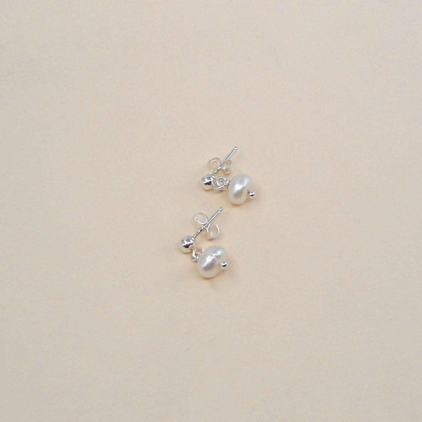 Stevie Pearl Dangle Post Earrings • Sterling Silver
