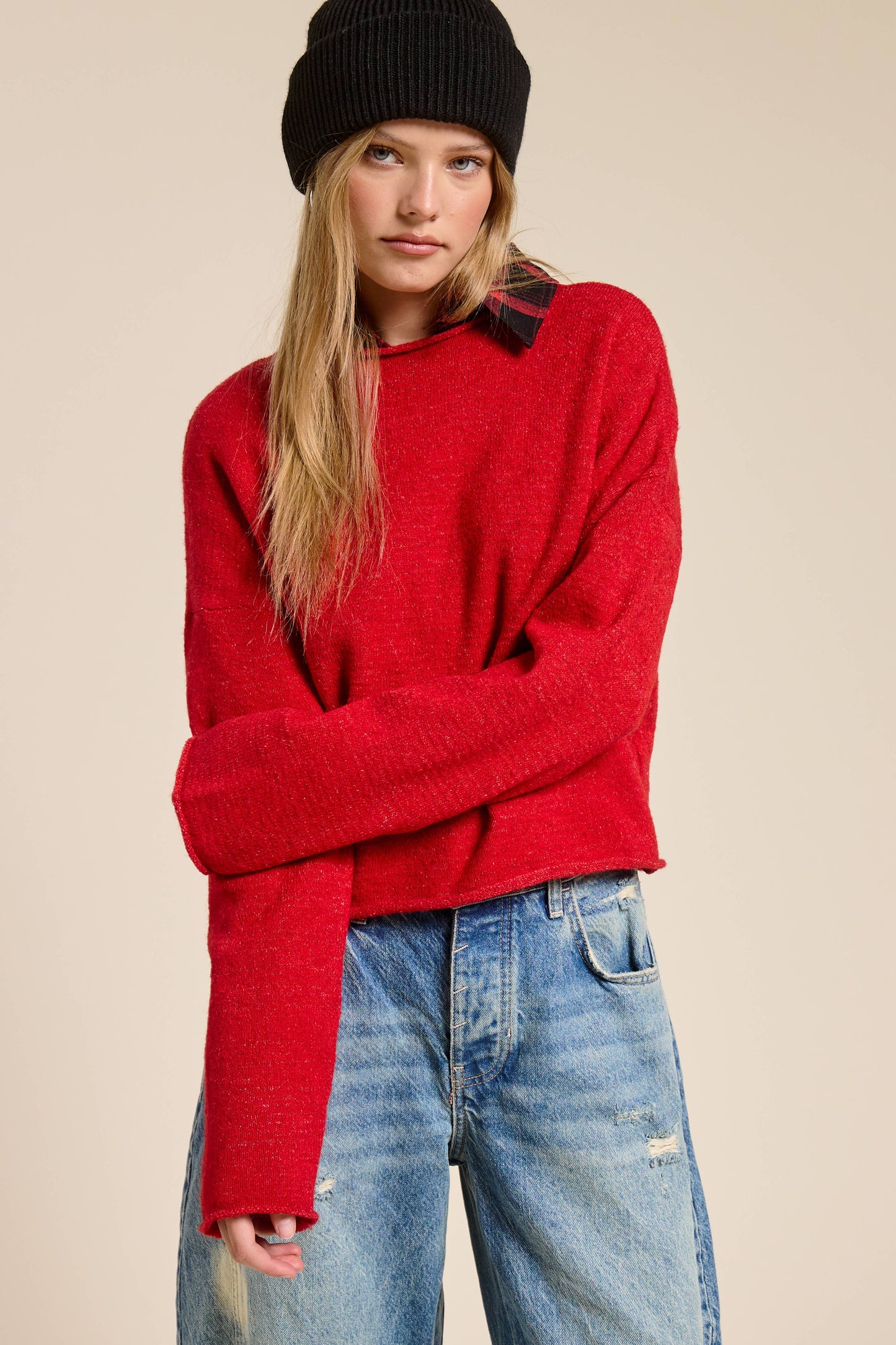 Essential Pullover Sweater • Red