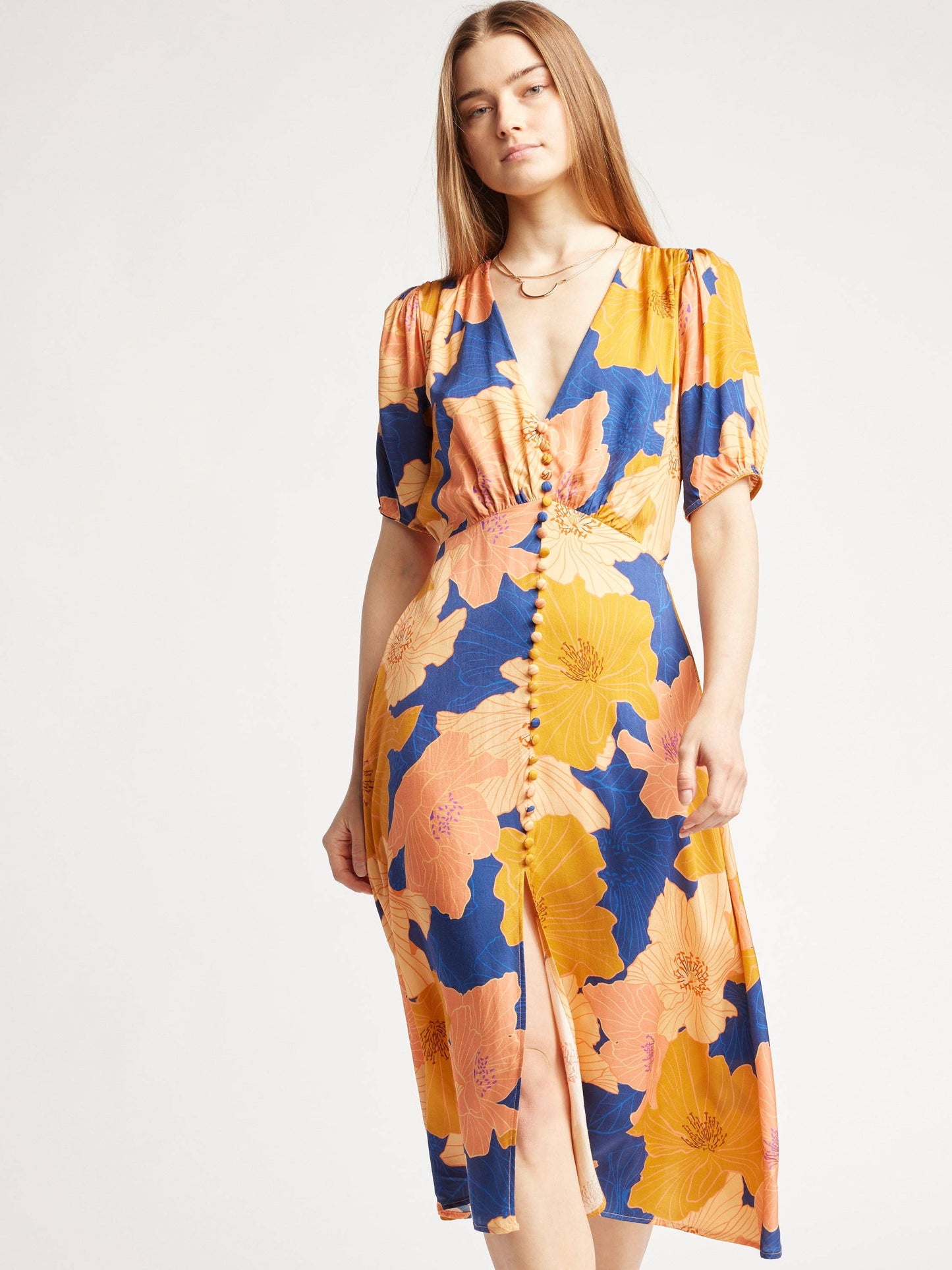 Self Contrast • Amiah Dress • Tea Garden Print • Small
