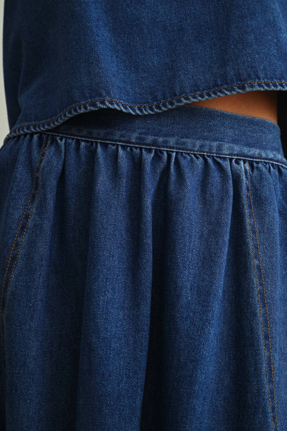 A Line Denim Skirt • Classic Wash