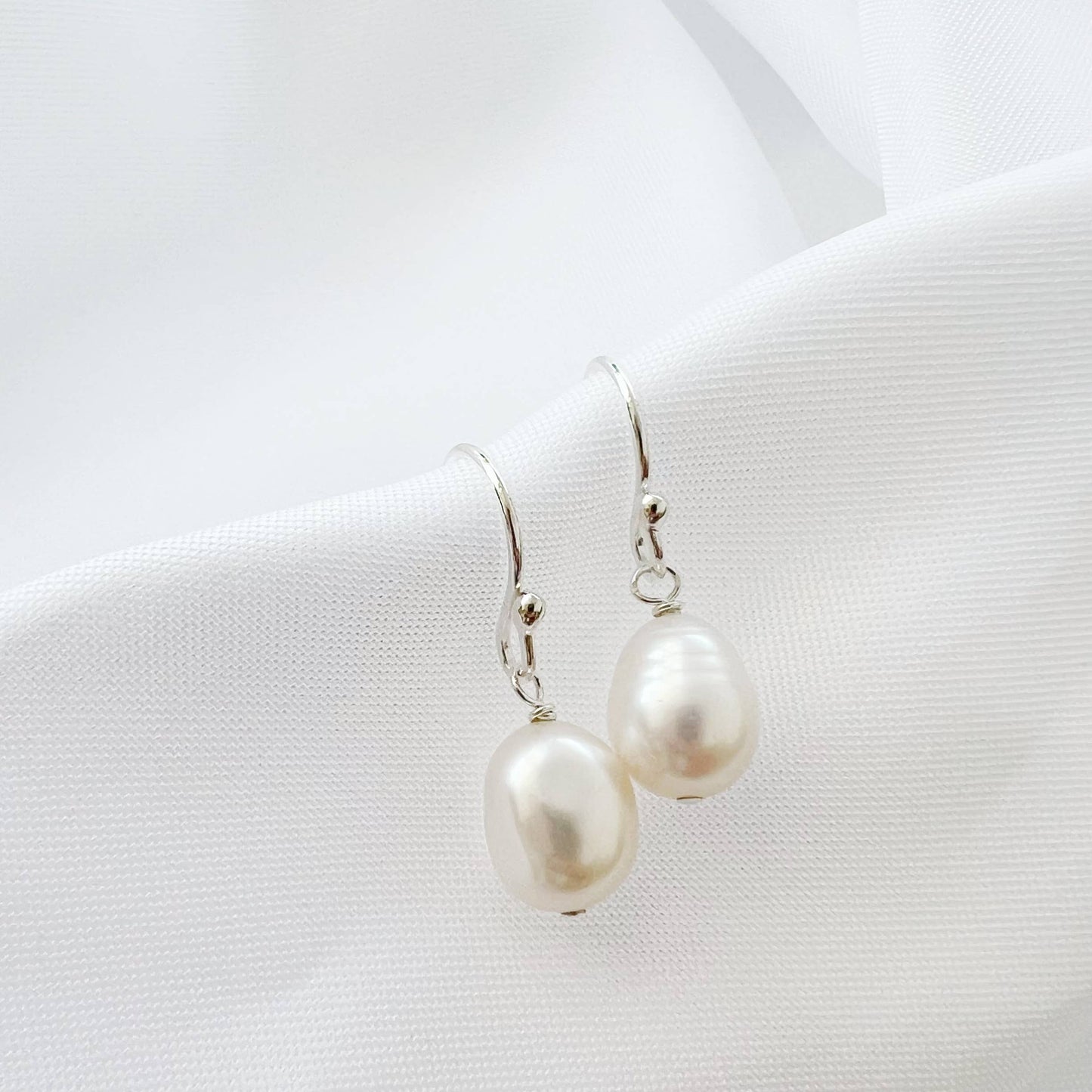 Kaia Freshwater Pearl Dangle Earrings • 14k Gold Filled