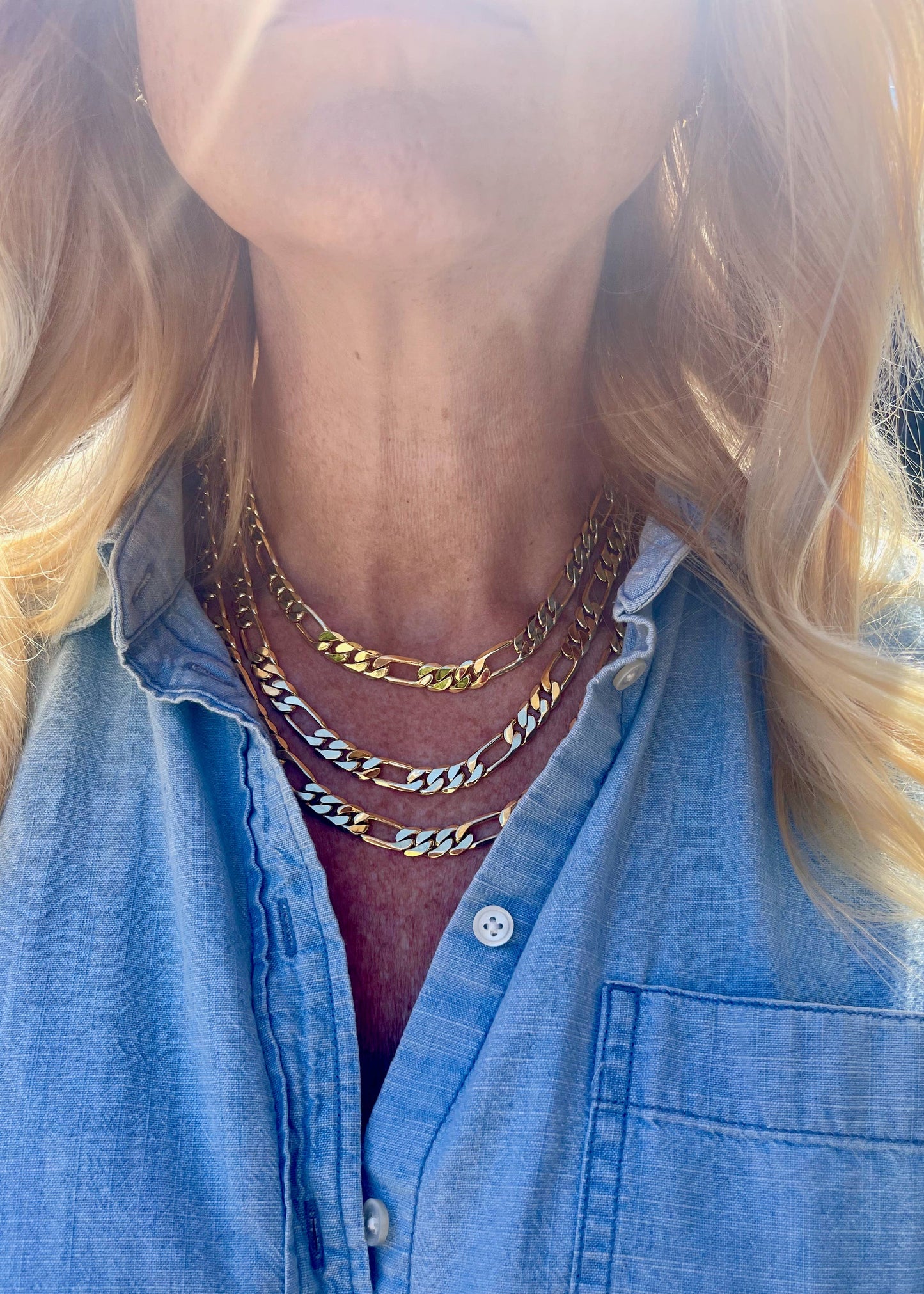 Eve Chunky Figuaro Chain Necklace • 14K Gold Fill