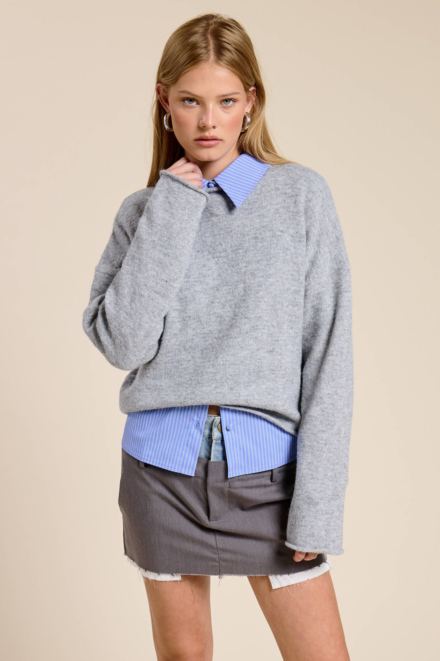 Essential Pullover Sweater • Warm Grey