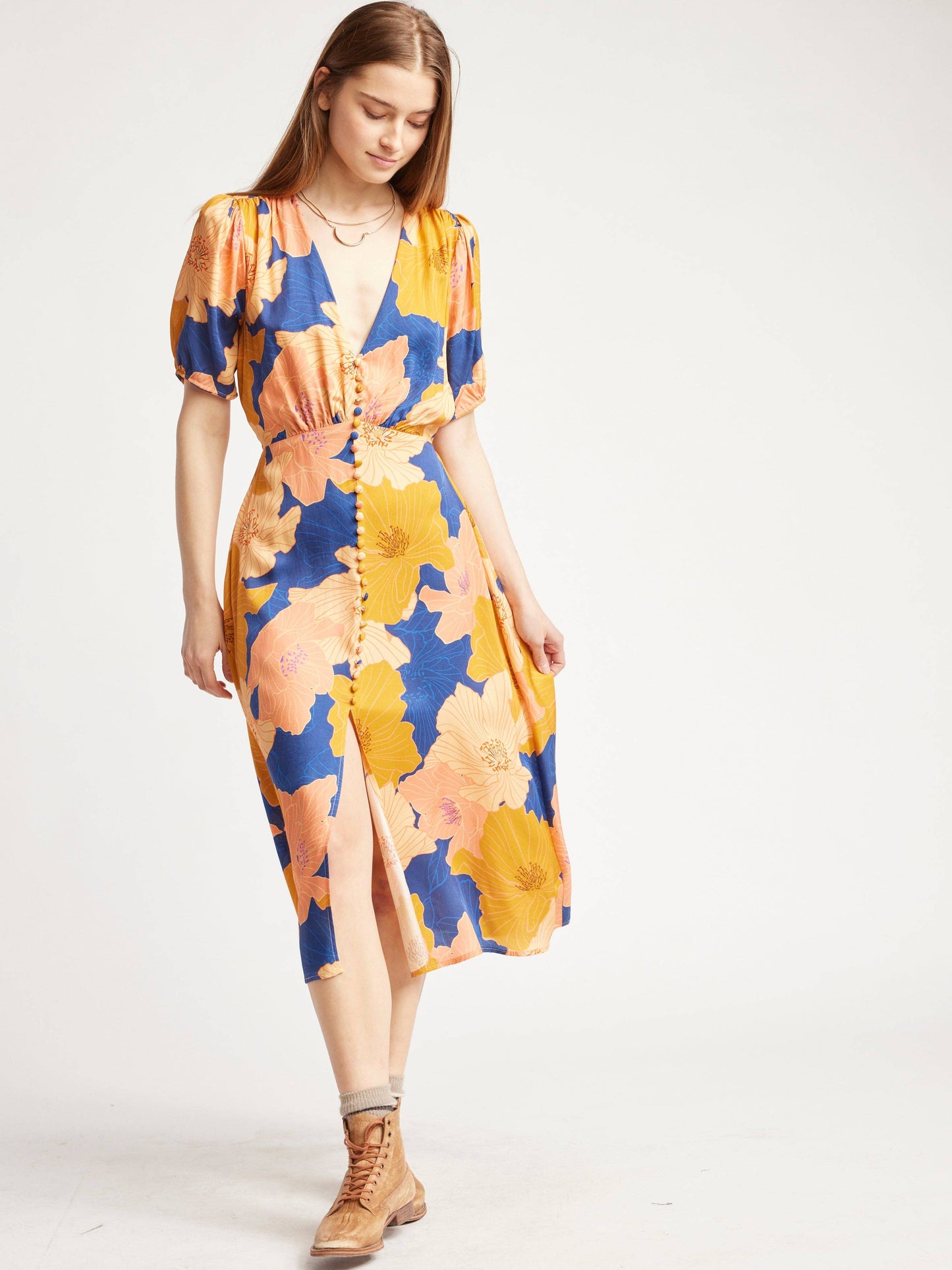 Self Contrast • Amiah Dress • Tea Garden Print • Small