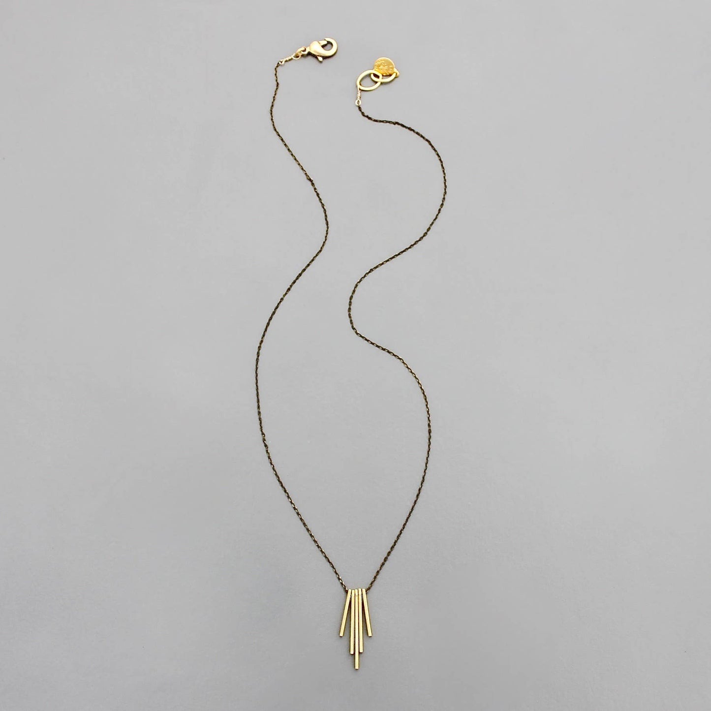 David Aubrey • Sunburst Necklace • Aged Brass