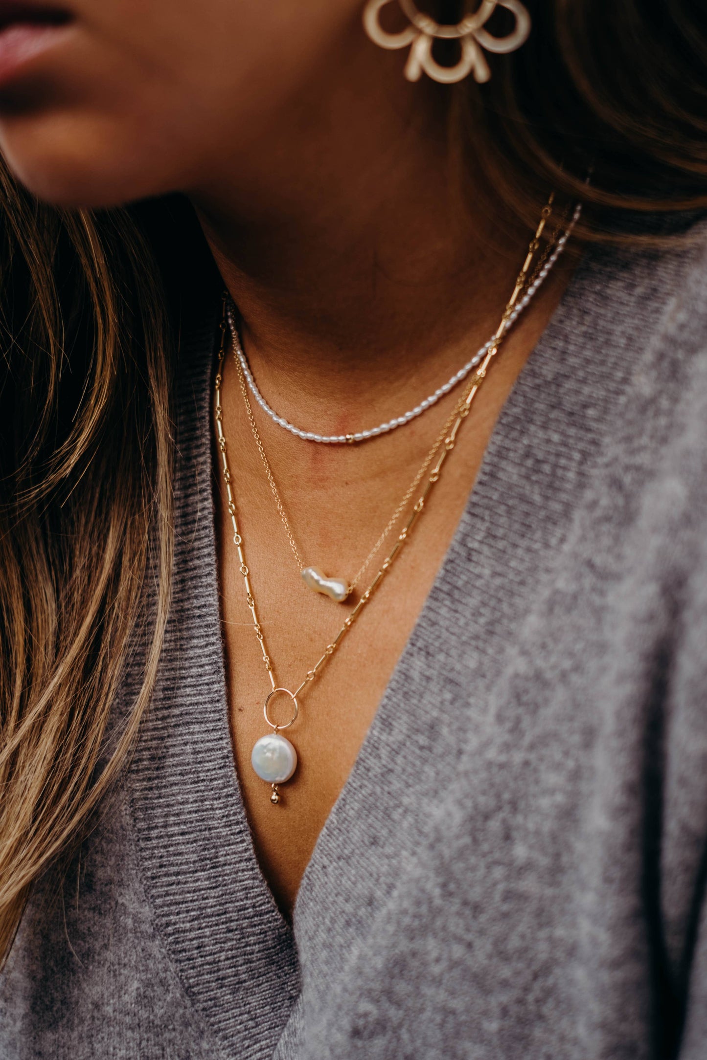 The Swell Life • Aura Pearl Necklace • 14K Gold Fill