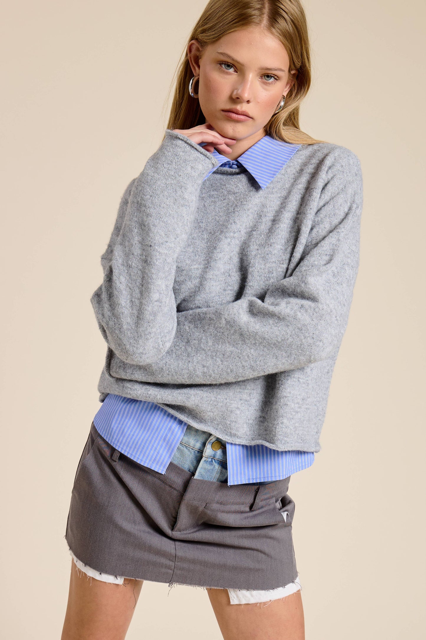Essential Pullover Sweater • Warm Grey