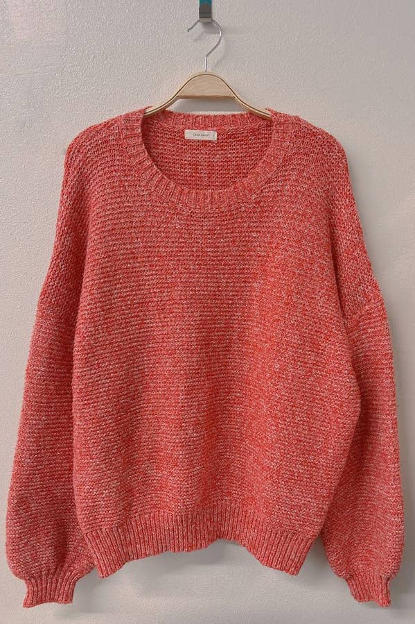 Oversized Crew Sweater • Candy Apple