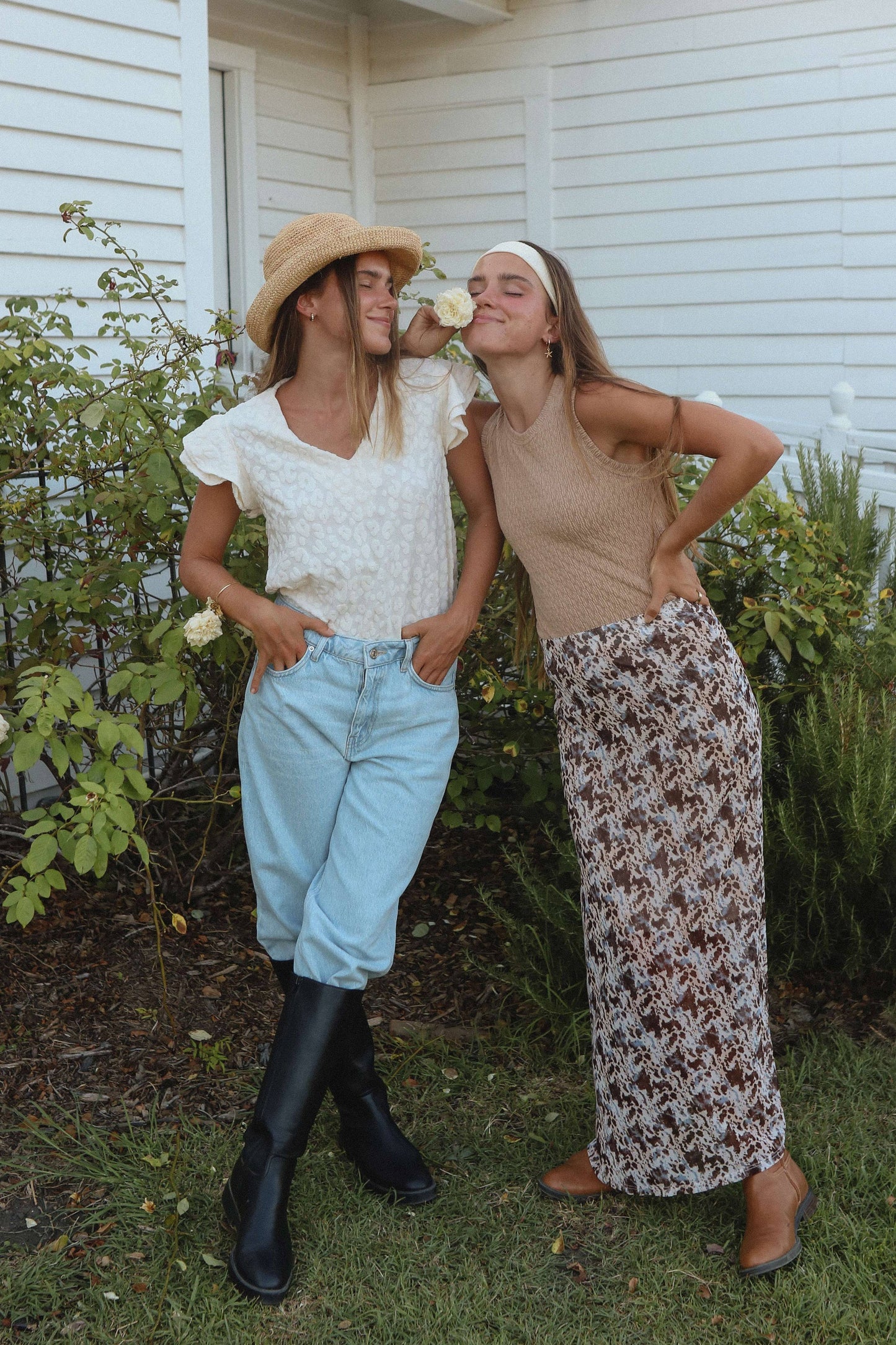 Louisiana Blouse • Off White Animal Texture