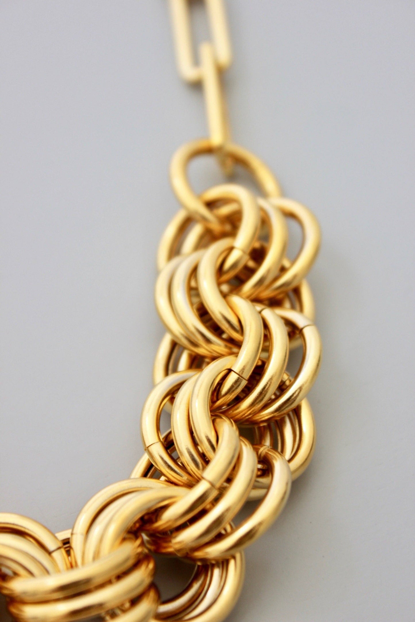 David Aubrey • Statement Chain Necklace • Matte Gold
