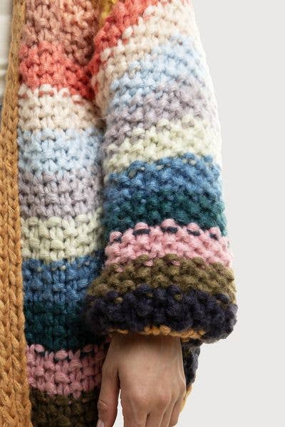 Saachi • Rainbow Knitted Cardigan