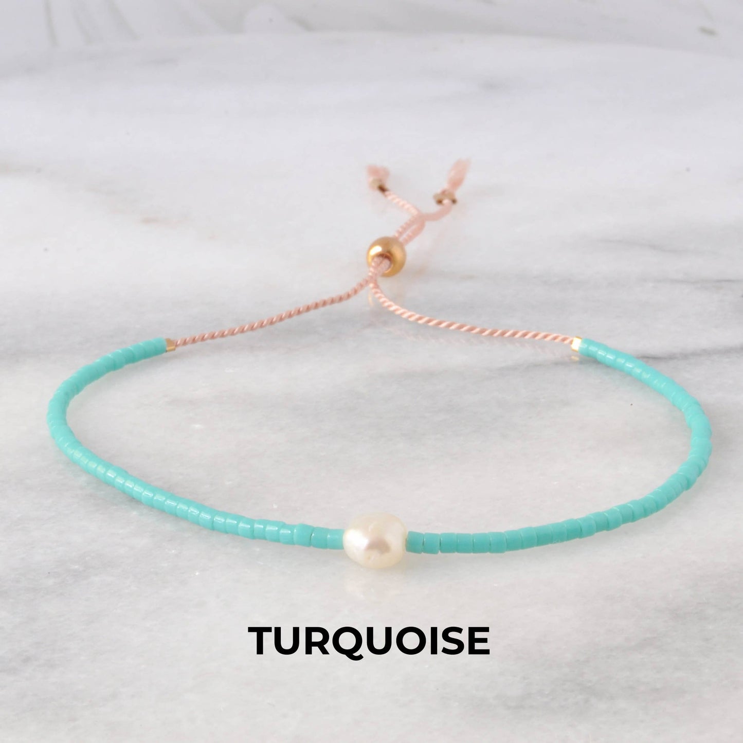 Pearl Accent Beaded String Bracelets • Pick Your Color