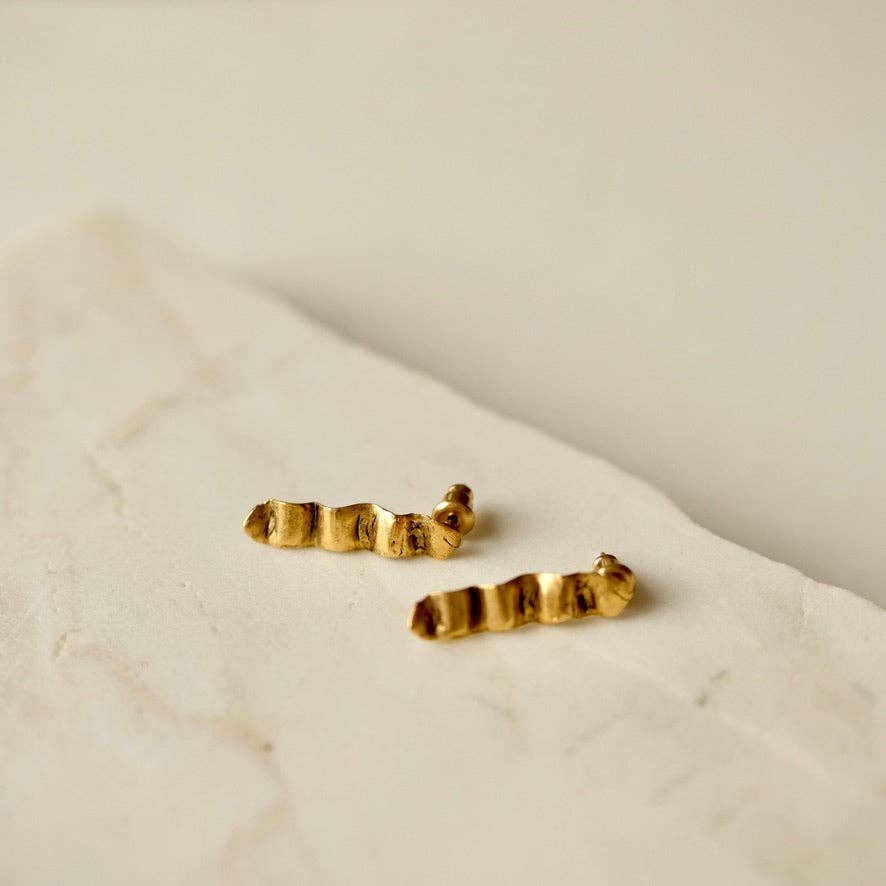 Tilly Doro • Wave Stud Earrings  • Gold