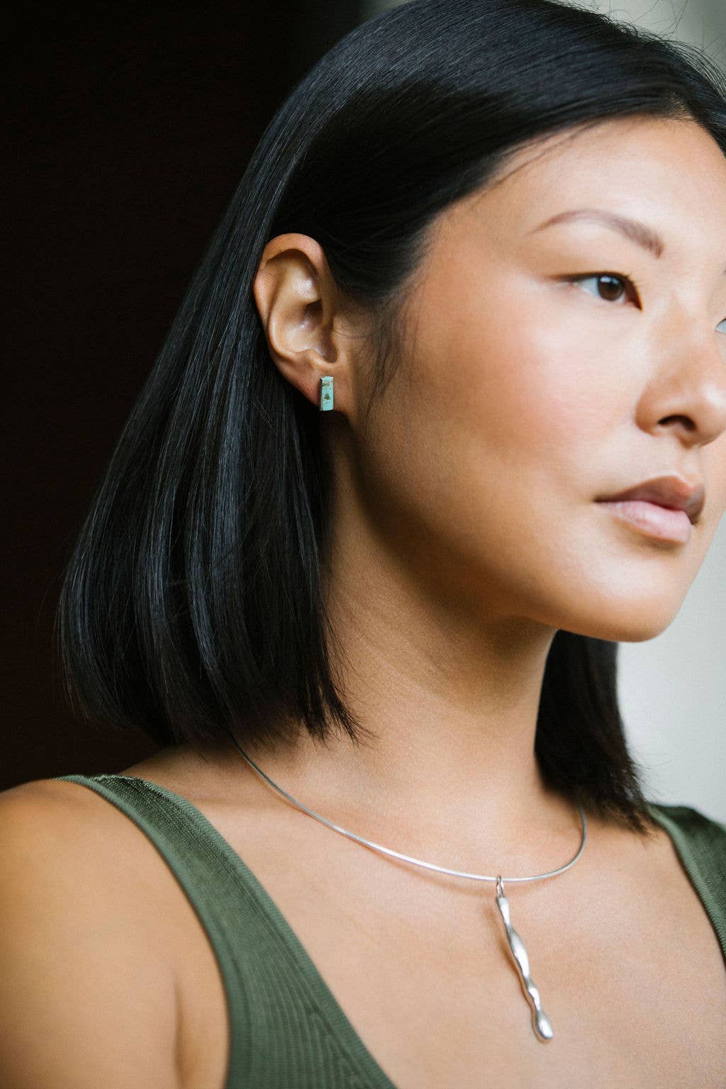 Sarah Safavi Senita Studs Earrings Sterling Silver