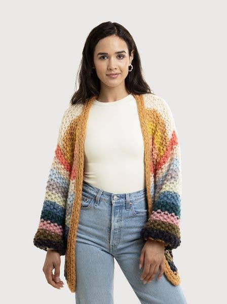 Saachi • Rainbow Knitted Cardigan