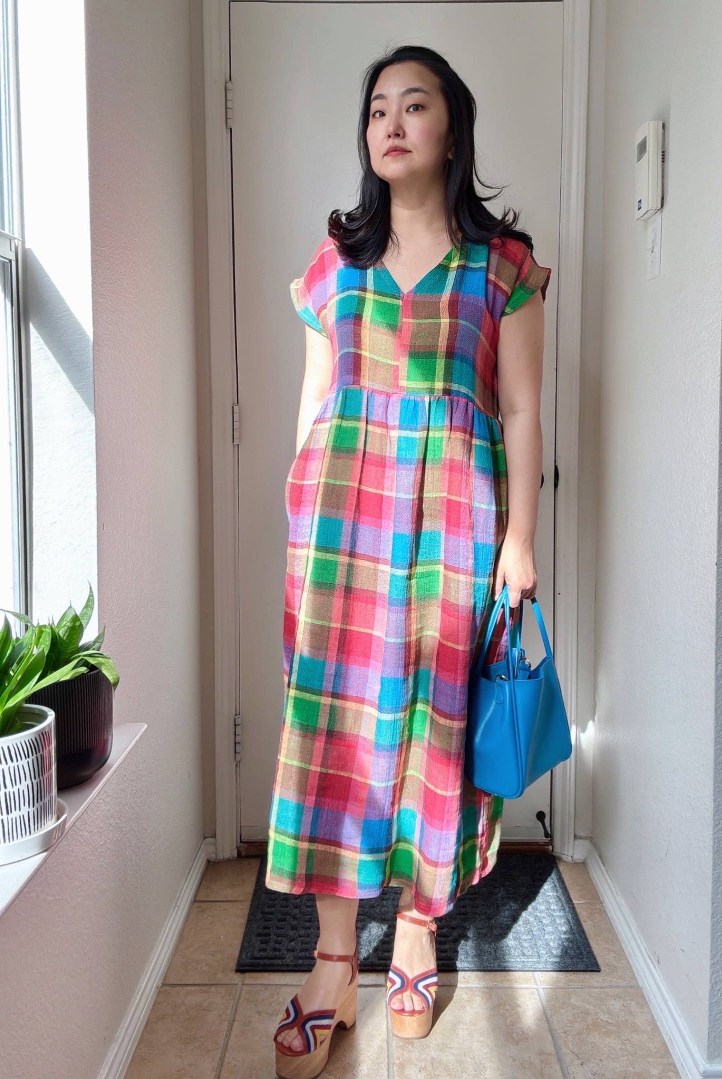 Joolee • Neon Multi Linen Dress