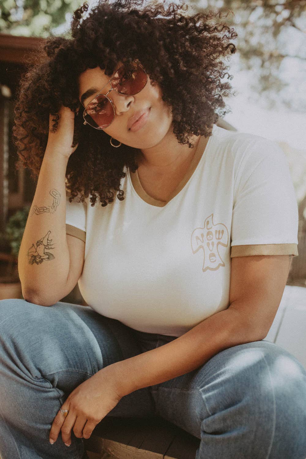 Love Now • Ringer Tee • White