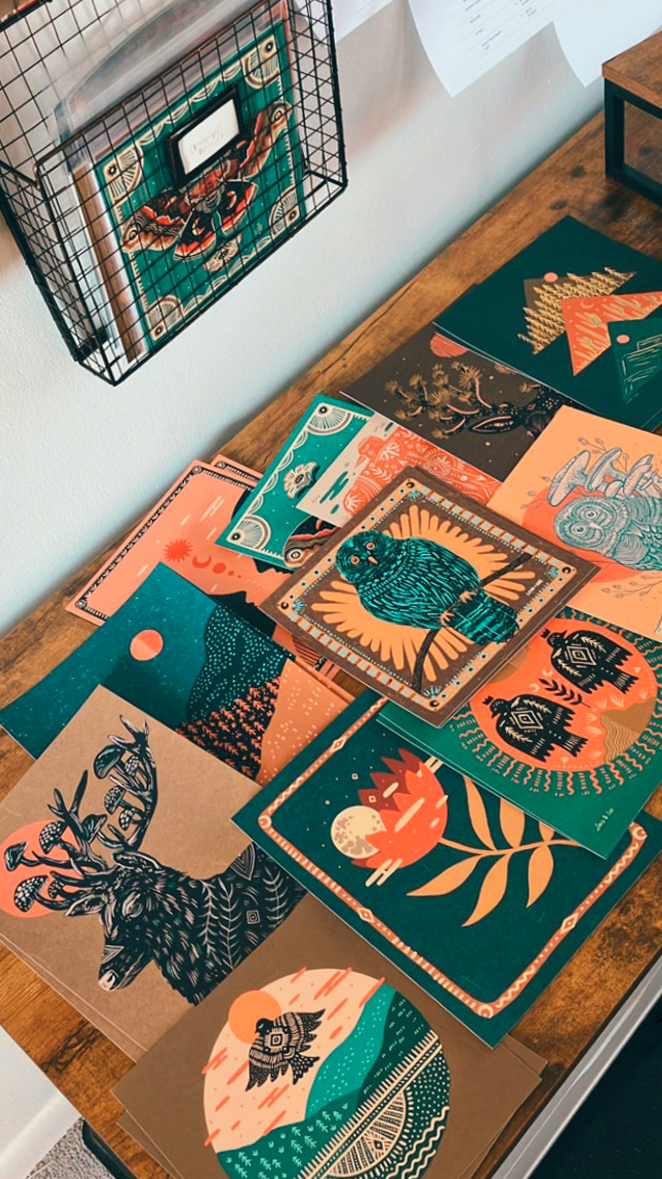 Land & She • Light The Fire • Art Print 8x8