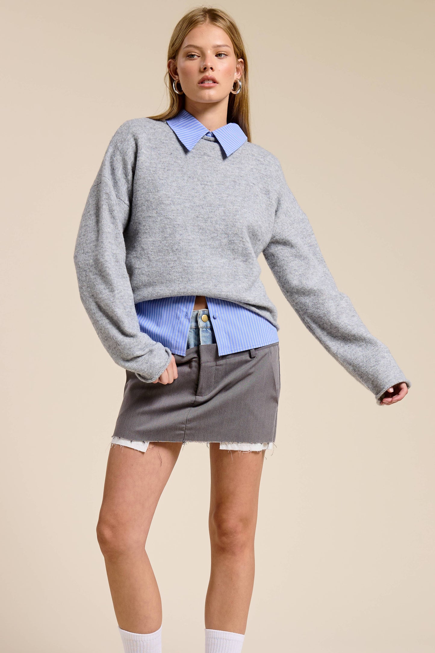 Essential Pullover Sweater • Warm Grey