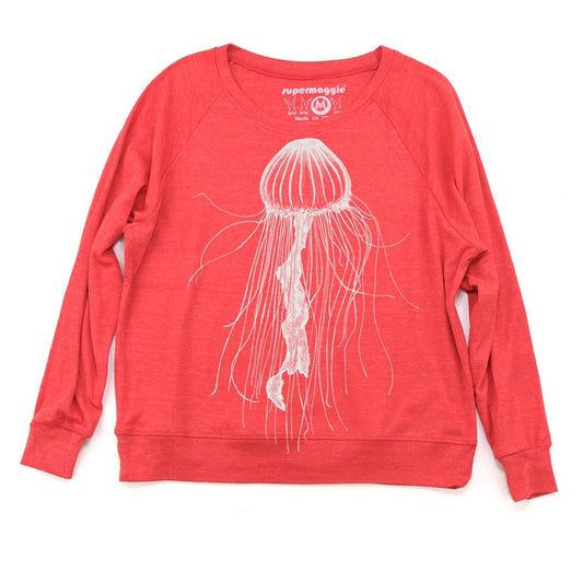 Super Maggie • Pia Tri Blend Pullover • Jellyfish • Tomato