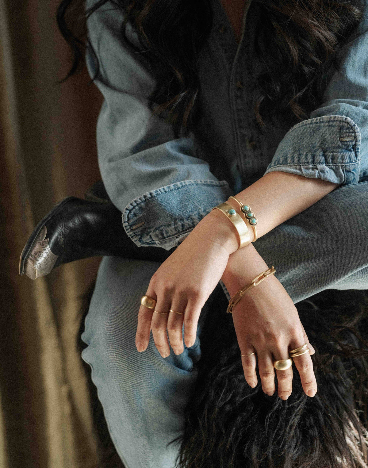 Common Form • Ramsey Cuff • Brass & Turquoise