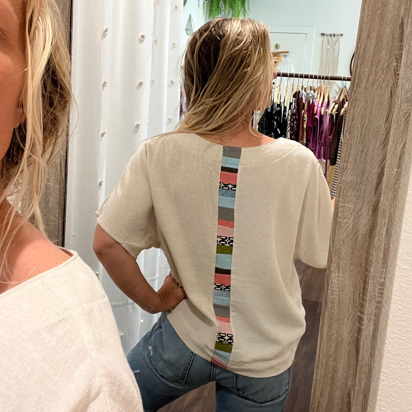 Terra • Handmade Loose Fit Linen Top • Natural