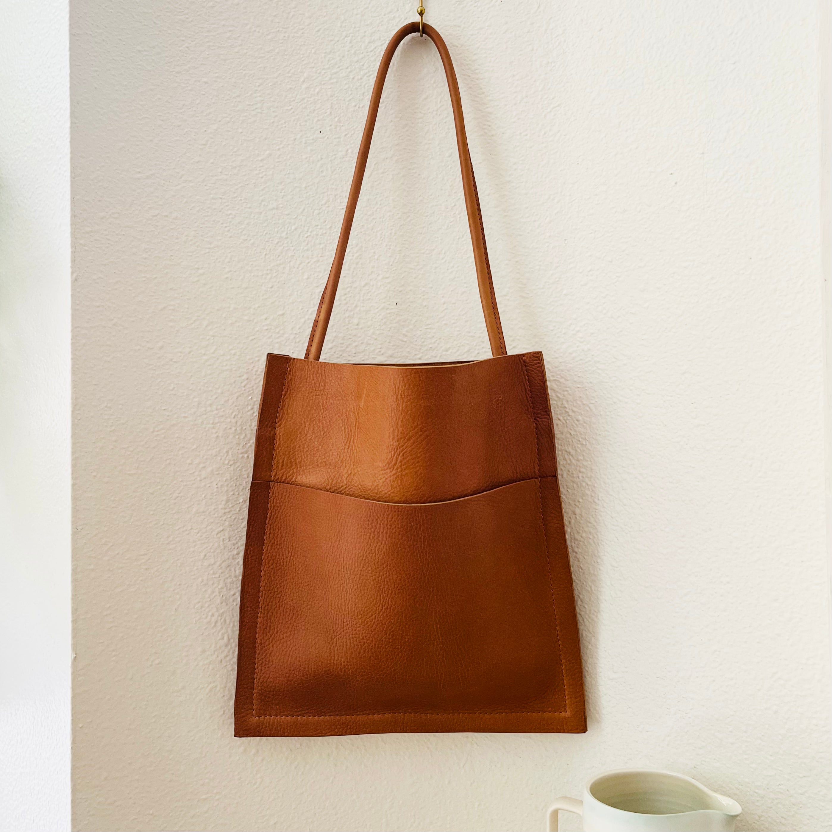 The Minimalist Leather Tote Bag | Leather Bag | Large