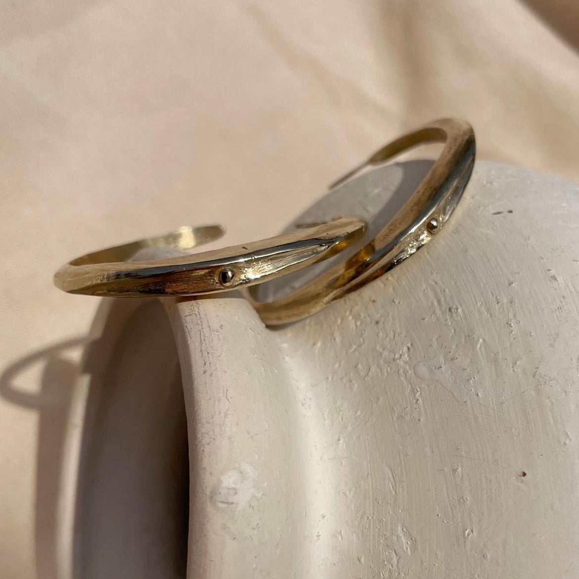 Fade Into the Abstract • Dejavu Hoop Earring • Brass