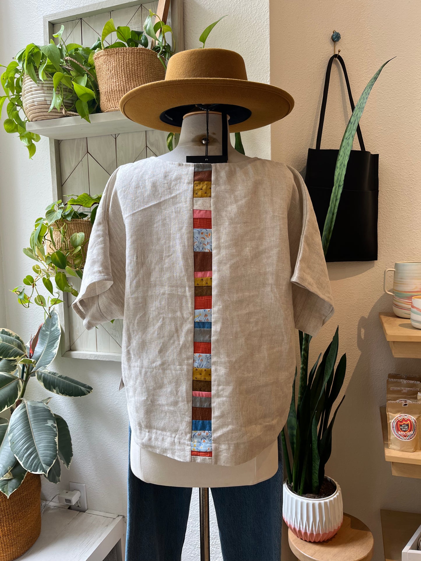 Terra • Handmade Loose Fit Linen Top • Natural