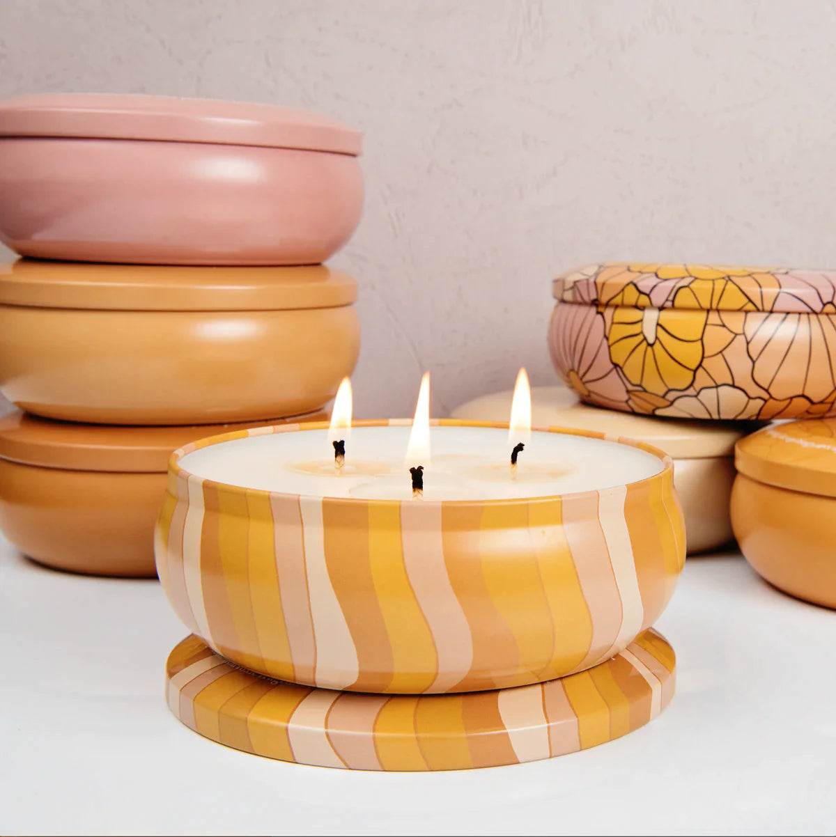 Ginger June Candle Co. • Triple Wick in Orange Tin • Citronella + Lavender + Cedar