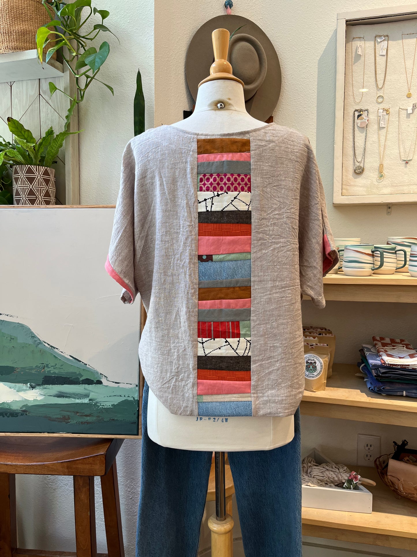 Terra • Handmade Loose Fit Linen/Rayon Top • Natural