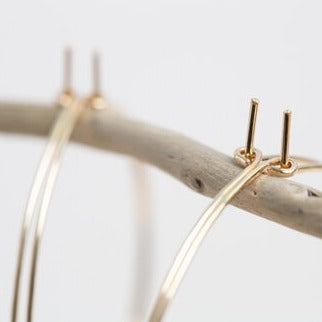 Desert Moon Design • Sasha Thin Hammered Hoops • Silver or Gold • Pick Your Size