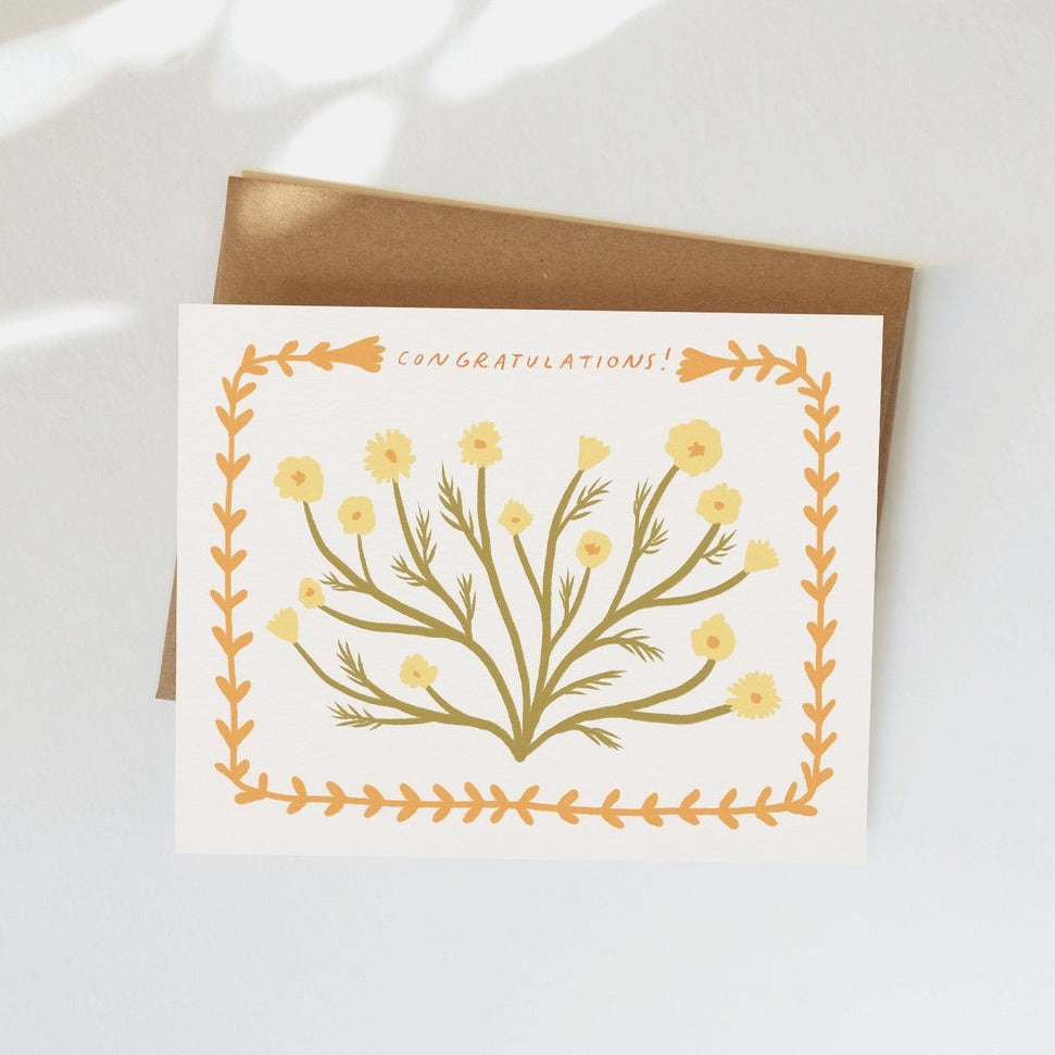 Elana Gabrielle • Congratulations Flowers Notecard