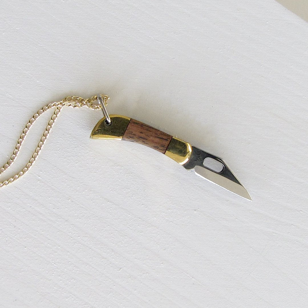 Filet Fish Shaped Pocket Knife Charm Necklace – Planks Canada