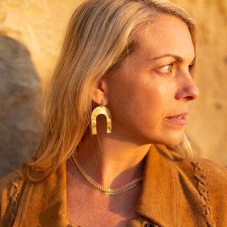 Desert Moon Design • Annette Dangles Earrings • Brass